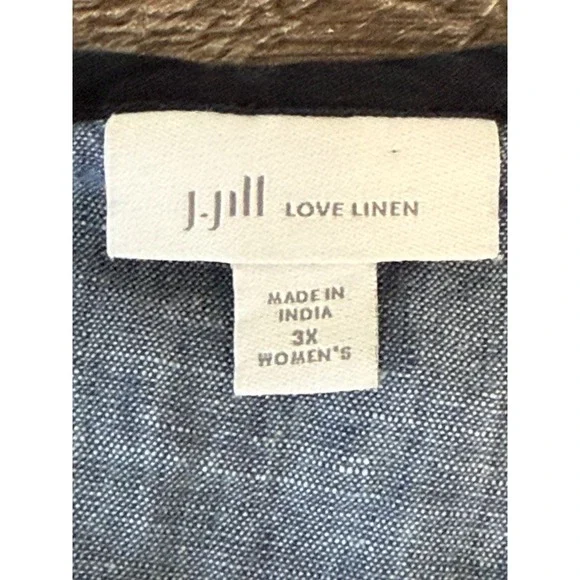 J.Jill Love Linen Dress 3X Sleeveless w Pockets Vacation Cruise Resort Beach - Picture 6 of 6